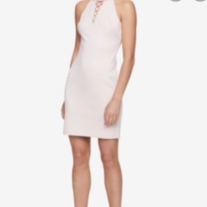 Guess Womens Halter Lace-Up Cocktail Dres